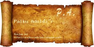 Palku Adolár névjegykártya
